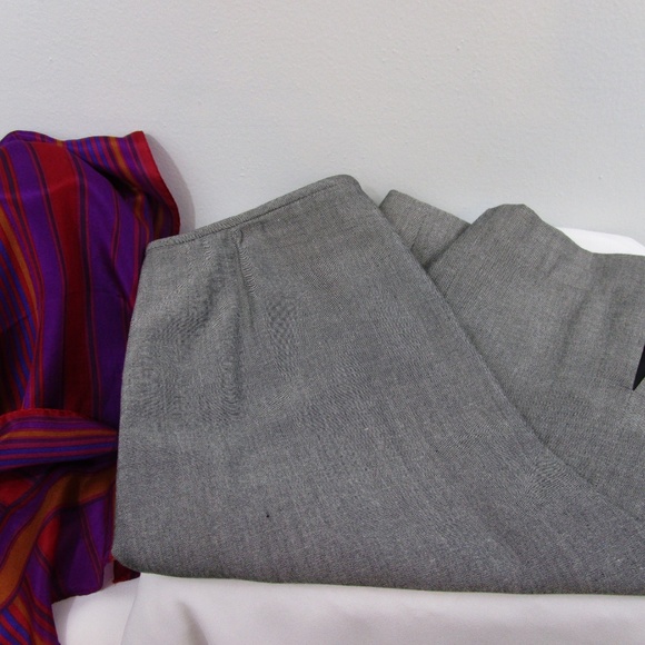 Vintage 80's Kasper Rayon Gray Career Suit - Picture 2 of 8